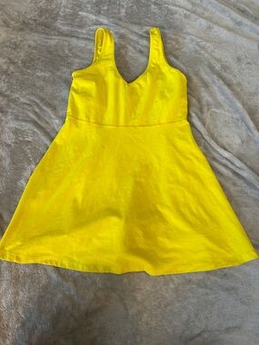 Beyond yoga spacedye movement dress in yellow flower heather